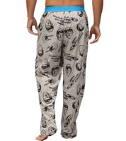 Pantalon de pyjama homme RE:COVERED, imprimé Star Trek ou Star Wars, 100% coton, gris ou noir/blanc