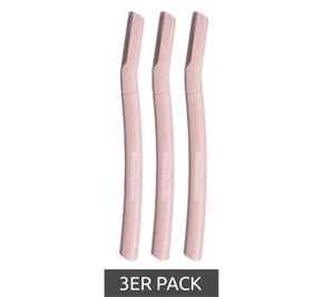 3er Pack bondiblades Derma Razor Dermaplaning-Rasierer zur entfernung von Flaumhaaren Gesichtsrasierer Rosa