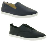 Fashionable Clarks AceLite Lo Women's Genuine Leather Shoes with Removable Insole, Slip-on or Lace-up Shoes, Black or Navy
