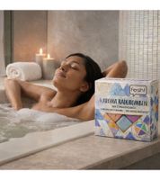 4-Pack fesh! Aroma Bath Bombs in Four Different Colors and Scents - Sustainable Bath Accessories - Wellness Blue/Purple/Orange/Yellow