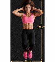 Esterilla de entrenamiento Rubber King, antideslizante, para fitness y deportes, 183 x 91 cm, color negro