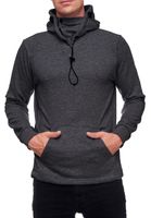 Sweat à capuche tendance pour homme avec masque intégré. Sweat à capuche 19139 Gris foncé, Gris clair, Bleu, Kaki ou Rouge