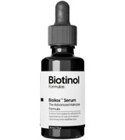 Sérum capillaire Biotinol pour des cheveux plus épais et plus forts - Testé cliniquement - Alternative au minoxidil - Soin capillaire non testé sur les animaux - 30 ml Noir/Blanc