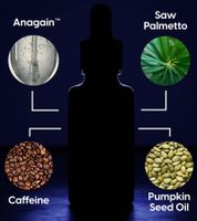 Sérum capillaire Biotinol pour des cheveux plus épais et plus forts - Testé cliniquement - Alternative au minoxidil - Soin capillaire non testé sur les animaux - 30 ml Noir/Blanc