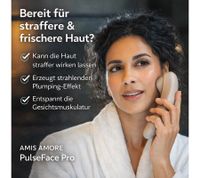 AMIS AMORE PulseFace Pro – Massaggiatore viso elettrico impermeabile con tecnologia brevettata, Grigio/Argento
