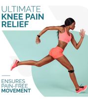 Genouillère RUN FOREVER SPORTS avec sangle rotulienne, noire