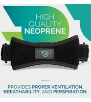 Genouillère RUN FOREVER SPORTS avec sangle rotulienne, noire