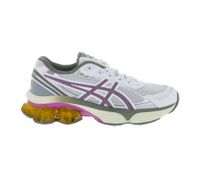 Chaussures de running ASICS Gel-Kinetic Fluent pour femme, inspirées des modèles classiques, avec amorti GEL et système de maintien TRUSSTIC. Modèle 1203A591-100 Blanc/Argent/Violet.