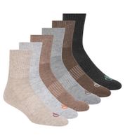 6 Pairs of SCOTCH & SODA Men's Half-Terry High-Quarter Crew Socks Amsterdam Everyday Socks Size 41-46 Business Socks SS43442-280 Beige, Light Gray, Taupe, Gray, Brown, Anthracite