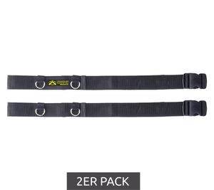 Adjustable 2-Pack CROSSOVER SYMMETRY Door Straps with D-Rings, Exercise Straps, Fitness Straps, Black