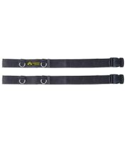 Adjustable 2-Pack CROSSOVER SYMMETRY Door Straps with D-Rings, Exercise Straps, Fitness Straps, Black