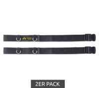Adjustable 2-Pack CROSSOVER SYMMETRY Door Straps with D-Rings, Exercise Straps, Fitness Straps, Black