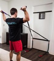 1 paio di cinghie di fissaggio CROSSOVER SYMMETRY regolabili con anelli a D, cinghie da porta, cinghie da allenamento fitness, nere