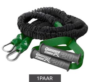 Bandas elásticas de resistencia CROSSOVER SYMMETRY para hombros (1 par), bandas de entrenamiento, bandas de cable, color negro/verde