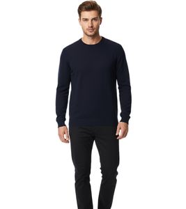 Timeless REGATTA Kaelen Jersey Sweater, Men's Knit Sweater, Cotton Pullover RMK022-QDL, Navy Blue