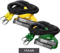 Elastische 1 Paar CROSSOVER SYMMETRY Widerstandsbänder für die Schulter Trainingsbänder Seilbänder Schwarz/Gelb oder Schwarz/Grün