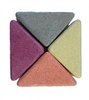 20-Pack fesh! Aroma Bath Bombs in Four Different Colors and Scents - Sustainable Bath Accessories - 20 x 40g Wellness Blue/Purple/Orange/Yellow