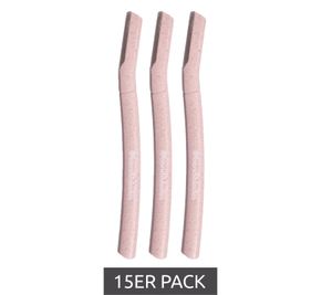 15-Pack Bondiblades Derma Razor Dermaplaning Razor for Removing Peach Hair - Sustainable Facial Razors - Pink