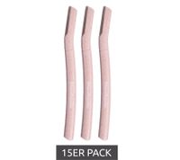 15-Pack Bondiblades Derma Razor Dermaplaning Razor for Removing Peach Hair - Sustainable Facial Razors - Pink