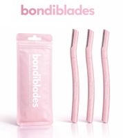 15-Pack Bondiblades Derma Razor Dermaplaning Razor for Removing Peach Hair - Sustainable Facial Razors - Pink