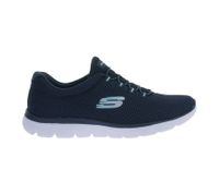 Baskets Skechers Summits pour femme, confortables et pratiques, avec semelle intérieure à mémoire de forme, coloris bleu/blanc, référence 12985-NVLB