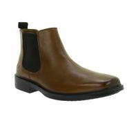 Bottines Chelsea homme SKECHERS Miller Boris en cuir véritable marron avec semelle intérieure Air-Cooled Memory Foam 205072-COG