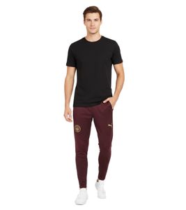 Pantaloni da fitness da uomo PUMA Manchester City sostenibili con tecnologia DryCELL, pantaloni da jogging casual, pantaloni da jogging 701235040 001 Rosso Bordeaux