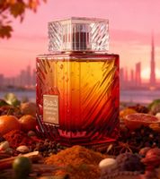 Profumo unisex orientale-speziato Lattafa Khamrah Dukhan in un elegante flacone - Eau de Parfum 100 ml Smoke Brown & Gold