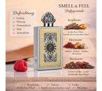 Eau de Parfum Lattafa King of Arabia, 100 ml unisex, dal design elegante, in un flacone dal design accattivante con 4 campioni di fragranza aggiuntivi (Argento e Oro)