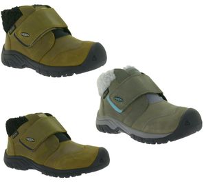 KEEN Kootenay Iv Mid Kinder Winter-Schuhe wasserdichte Schnee-Boots mit Eco Anti-Odor Outdoor-Schuhe Braun oder Grau