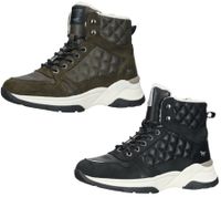 Versatile MUSTANG Ankle Boots, Lace-up Shoes for Women, Winter Booties 1438-603, Green or Black