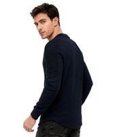 Felpa Urban da uomo con maniche a coste, pullover 19056 in grigio mélange, verde lime, rosa, marrone chiaro, verde chiaro, kaki, blu navy o nero