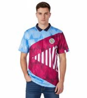 farbenfrohes PUMA Manchester City Herren Trikot Retro Sammlerstück 90er Jahre 701223691 001 Blau/Pink/Weiß