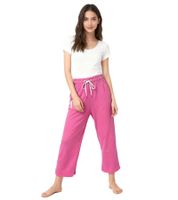 Comfortable KangaROOS women's jogging pants with side pockets, culotte cotton trousers 7632891 Pink