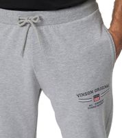 VINSON Herren Jogging-Hose Sweat-Hose mit VINSON-Logo Baumwoll-Hose Sweat Pants Grau