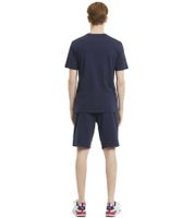 Sporty PUMA Men's Sweat Shorts, Summer Shorts with PUMA Cat Logo, Cotton Shorts 586706 06, Dark Blue