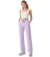 Comfortable KangaROOS women's jogging pants with side pockets, cotton, purple