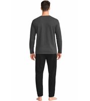 MARVEL Men's 2-Piece Pajama Set with MARVEL Motif - Cotton Pajamas - Loungewear - Includes Top and Bottom - Dark Gray/Black