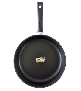 Poêle à frire HOME IDEAS en aluminium forgé, compatible induction, revêtement antiadhésif, 28 cm, argent/noir