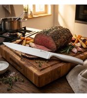 SCHULTE-UFER Pro Series 19cm Stainless Steel Carving Knife - Kitchen Knife for Precise Cutting of Meat & Poultry 1101204 Silver