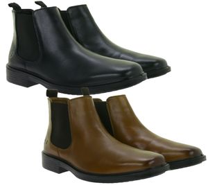 Stylish SKECHERS Miller Boris Men's Genuine Leather Chelsea Boots with Air-Cooled Memory Foam 205072 Brown or Black