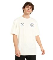 Comoda T-shirt grafica PUMA Manchester City KidSuper 2025/26 da uomo in cotone, vestibilità comoda, 701235146, blu o bianco sporco