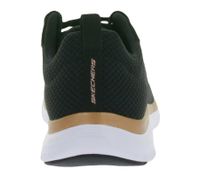 Sneakers da donna SKECHERS Flex Appeal 4.0 ammortizzanti con memory foam Air-Cooled, sneakers basse con toppa con logo, scarpe sportive 149303, nero/oro rosa o bianco/oro rosa