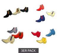 Lot de 3 badges pin-up unisexes Calvin Klein style bateau, broches en acier inoxydable émaillé KJJNDH300 Noir, Orange, Beige, Rouge, Marron, Bleu