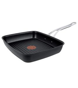 Tefal Cast Aluminum Grill Pan by Jamie Oliver, 23 x 27 cm, Suitable for All Hobs, CMMF 2100099457, Black