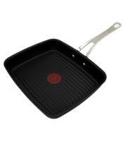 Sartén grill de aluminio fundido Tefal de Jamie Oliver, 23 x 27 cm, apta para todo tipo de fuegos, CMMF 2100099457, negra