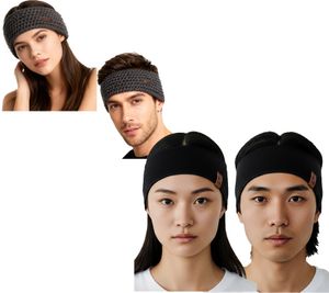 POEDERBAAS Fleece or Chunky Knit Headband - Sports Accessories - Sports Equipment - Black or Anthracite