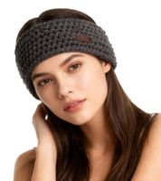 POEDERBAAS Fleece or Chunky Knit Headband - Sports Accessories - Sports Equipment - Black or Anthracite