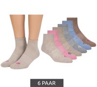 Lot de 6 paires de chaussettes mi-mollet SCOTCH & SODA pour femme, en tissu éponge, idéales pour tous les jours et le travail. Pointures 35,5-39,5 (SS123620 280), coloris beige, rose, beige clair, gris, bleu clair et marron.