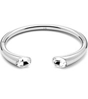 Stilvolles Calvin Klein Damen Edelstahl-Armband mit funkelnden Kristallen Arm-Schmuck Handgelenk-Schmuck Größe XS KJ8YMF040 in Silber oder Silber/Blau